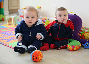 Baby Brothers Playing